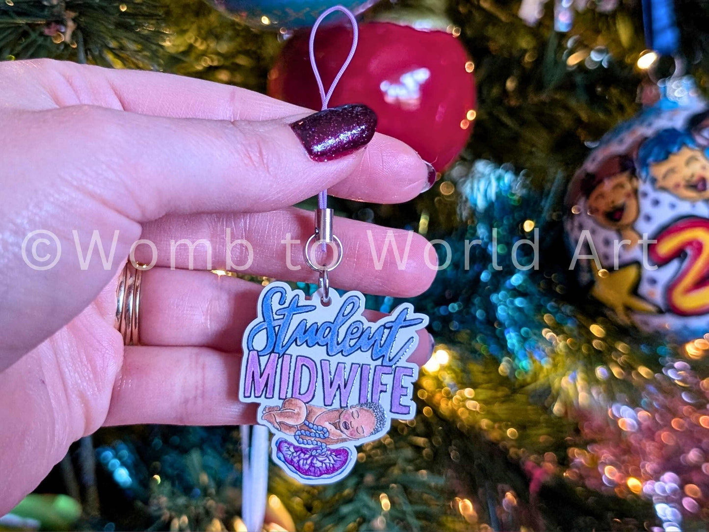 Student Midwife Phone Charm | Eco Pregnancy Phone Dongle | Midwifery Phone Charm | Student Midwife Gift Ideas Mobile Charm