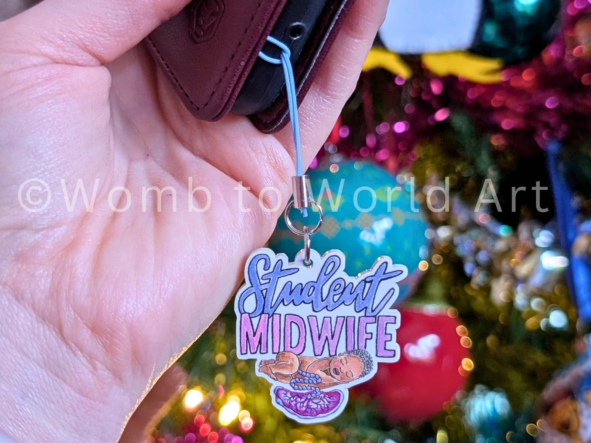 Student Midwife Phone Charm | Eco Pregnancy Phone Dongle | Midwifery Phone Charm | Student Midwife Gift Ideas Mobile Charm