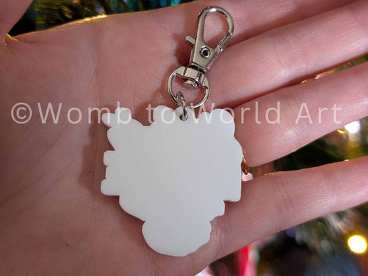 Student Midwife Charm for Bag or Lanyard | Eco Plastic Clip on Pregnancy Charm | Student Midwife Gift Ideas | Student Midwife Key Fob