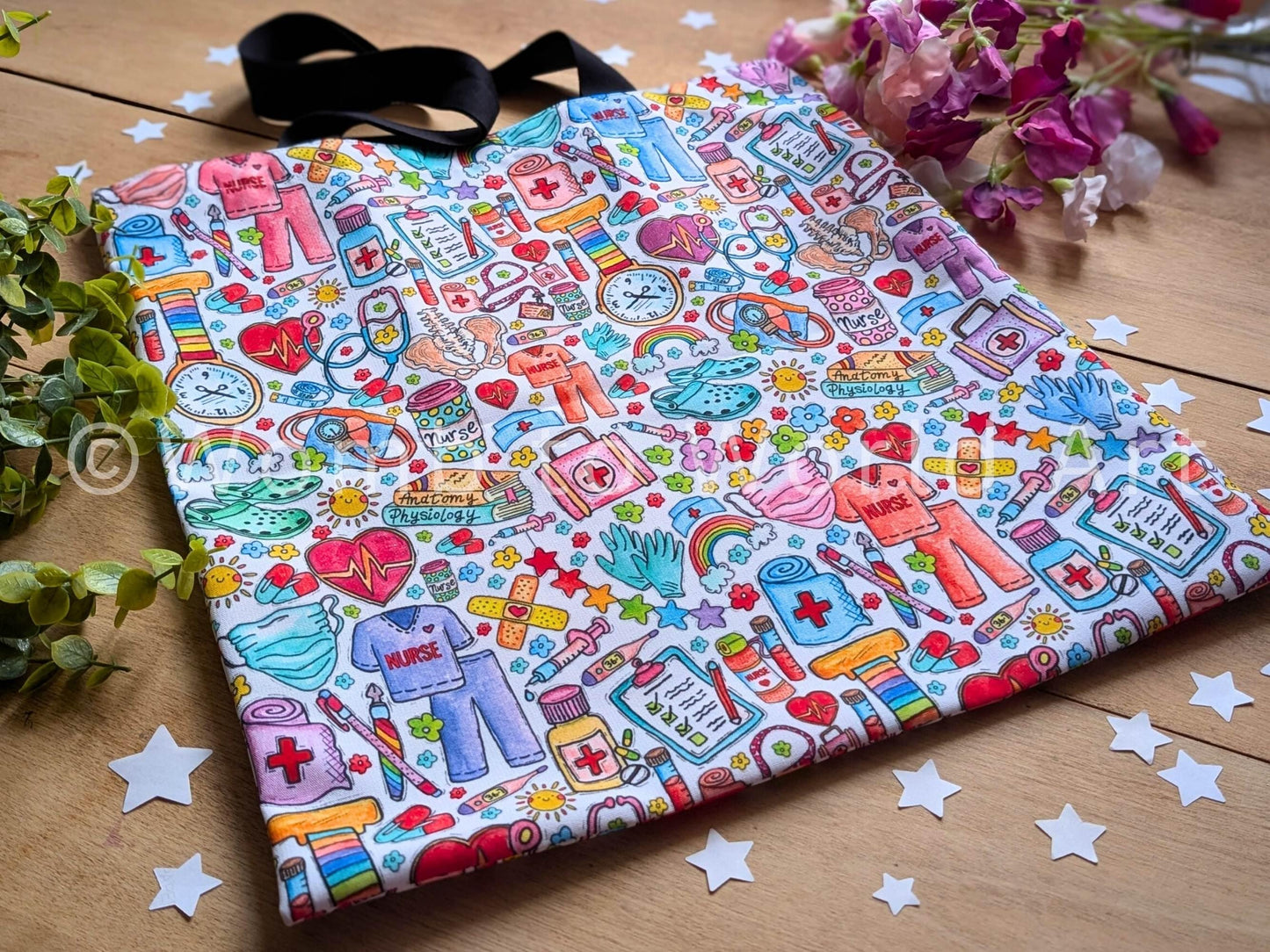 Nursing Tote Bag: Student Nurse Gift with Watercolour Art