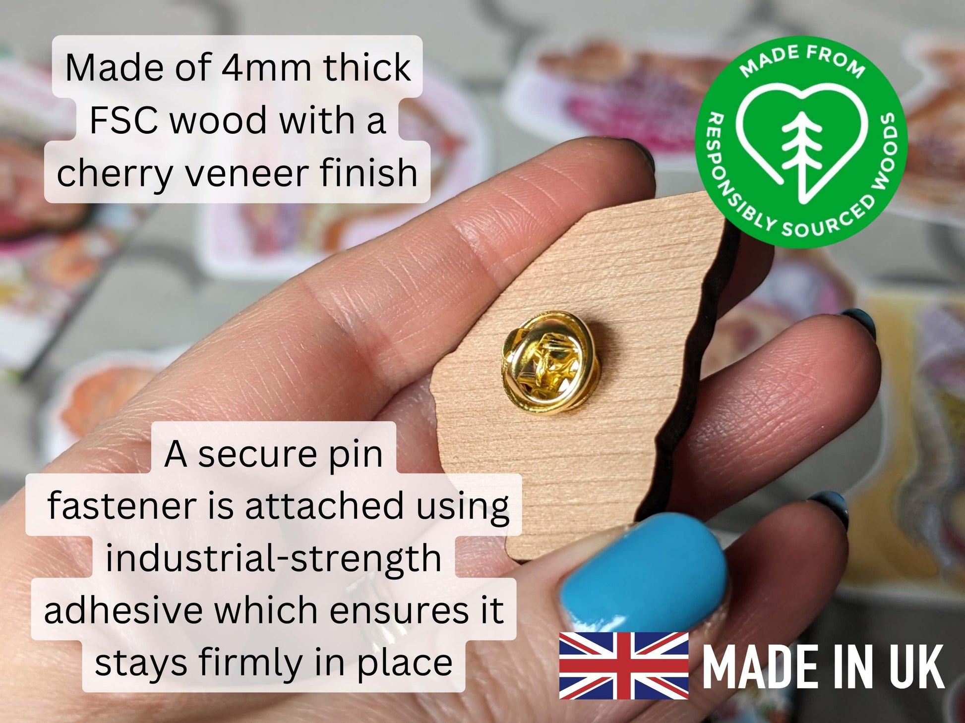 Babywearing Consultant Wooden Pin Badge: Sling Support Gift