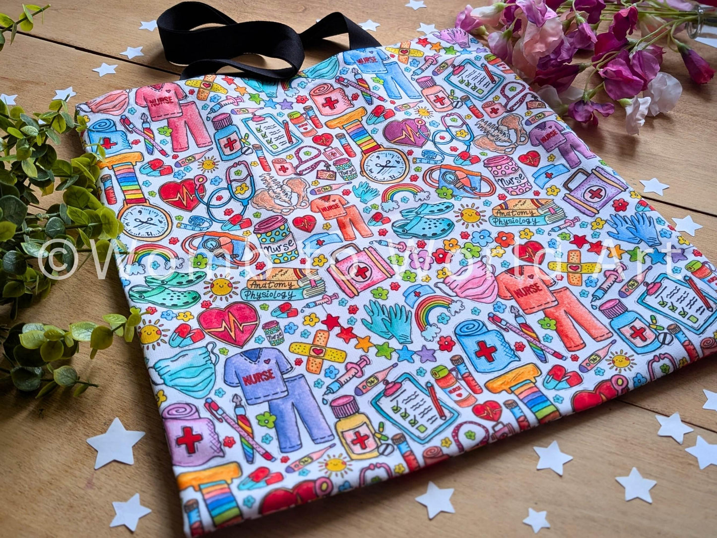 Nursing Tote Bag: Student Nurse Gift with Watercolour Art