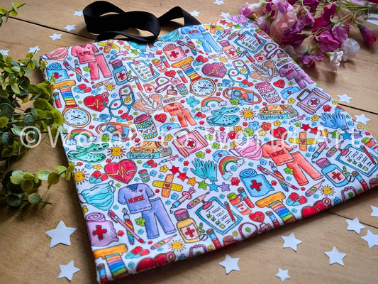 Nursing Tote Bag: Student Nurse Gift with Watercolour Art