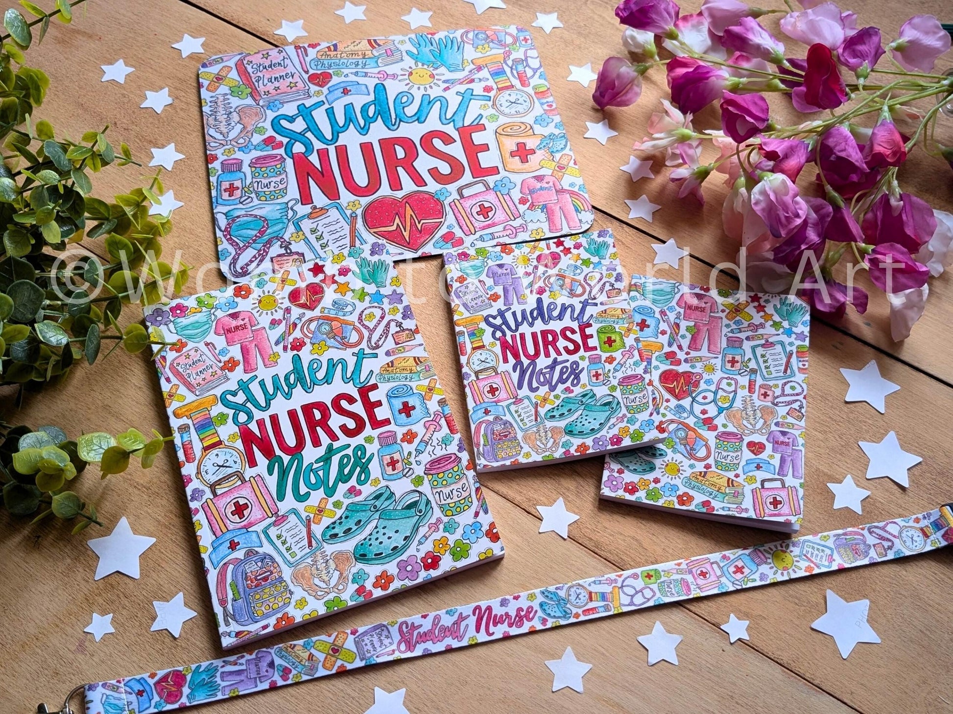 Student Nurse Mouse Mat: Watercolor Art Desk Pad