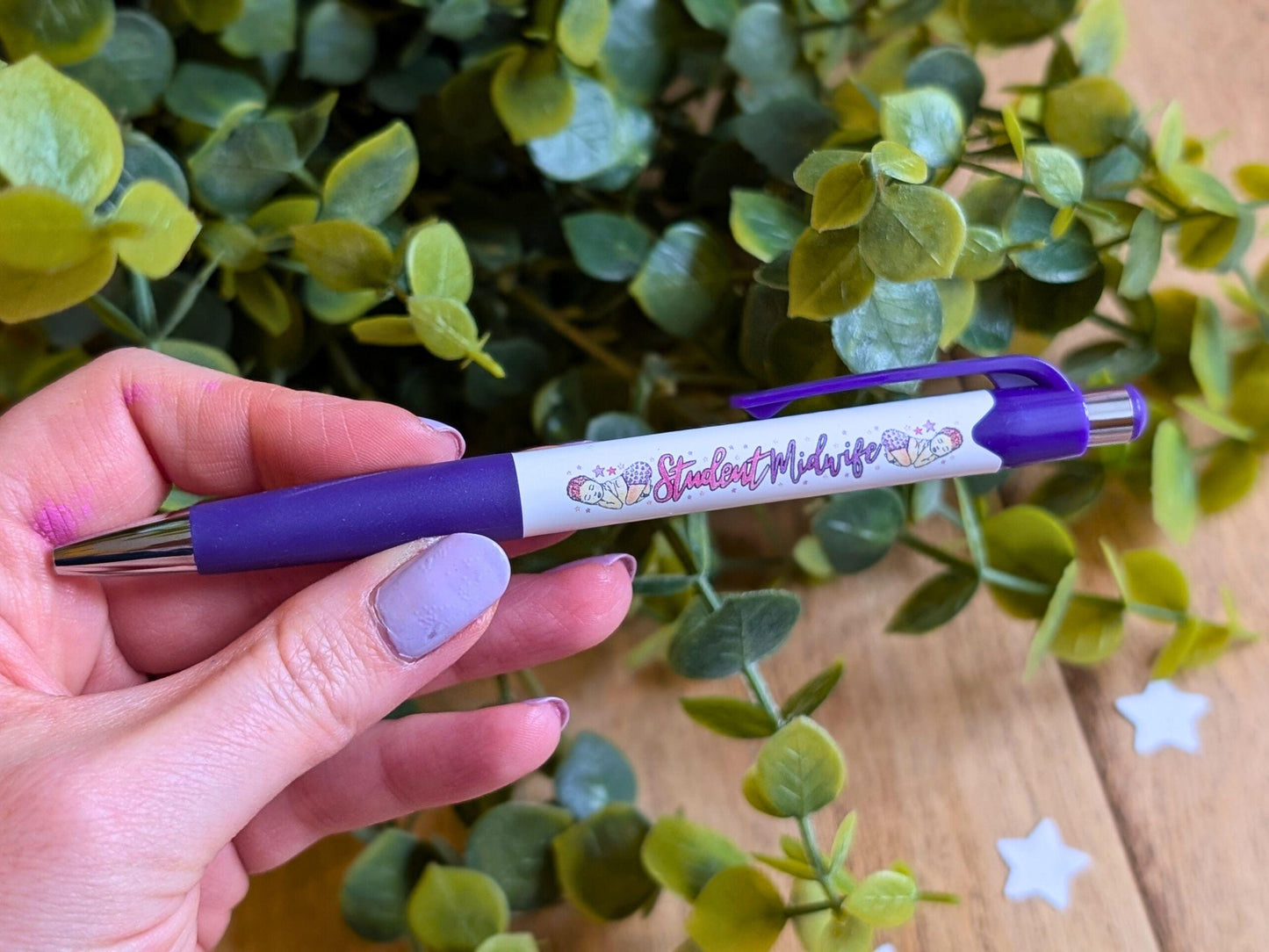 Purple student midwife pen