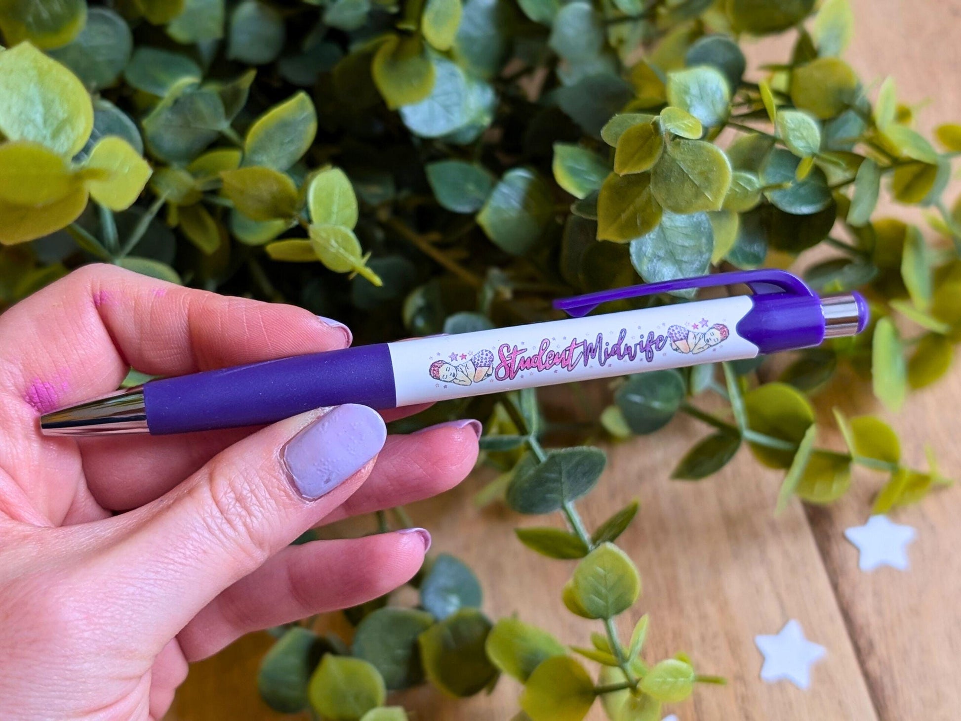 Purple student midwife pen