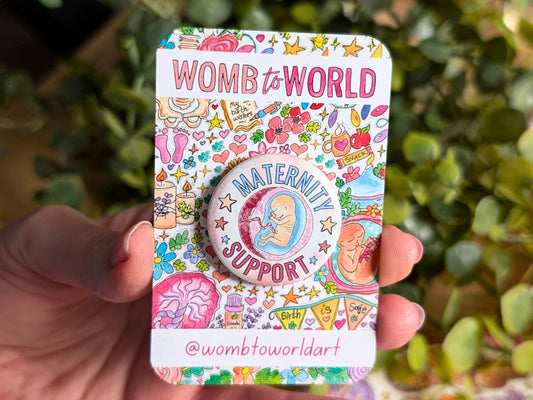 Maternity Support Worker Badge | Metal Button Badge | Maternity Support Gift | Womb to World
