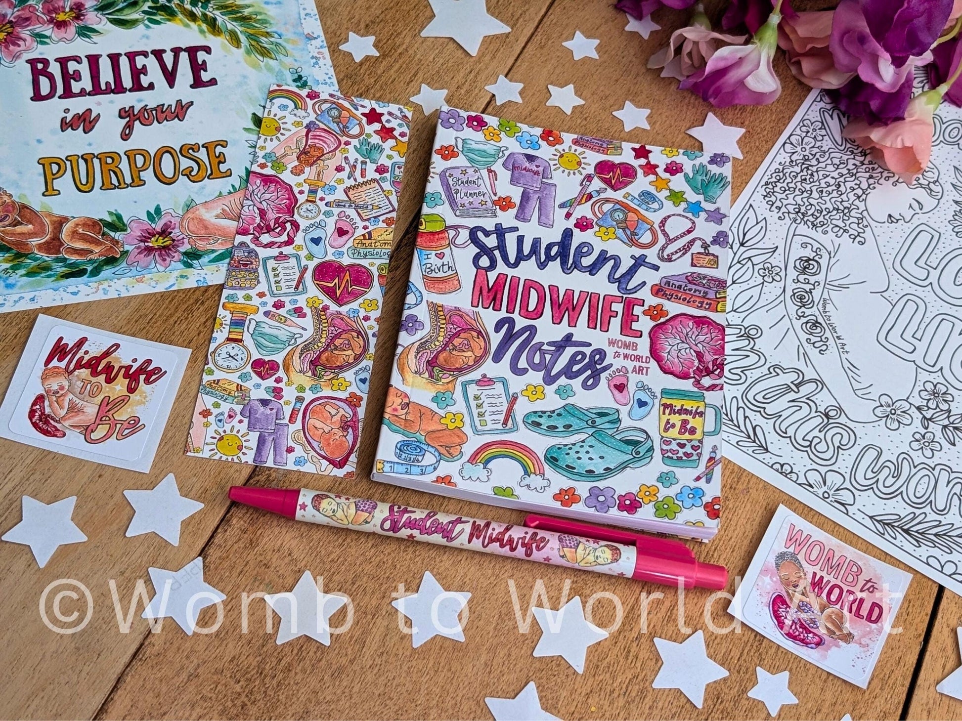 Student midwife stationery gift