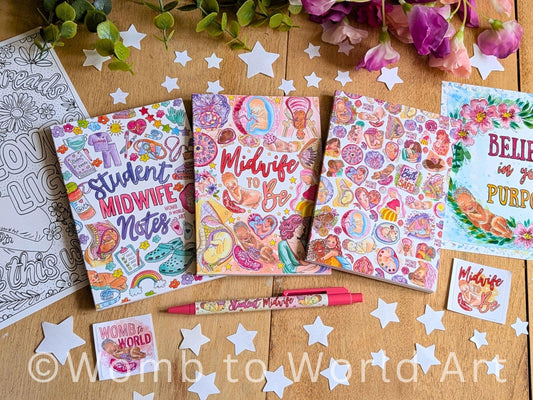 Student midwife pocket notebooks