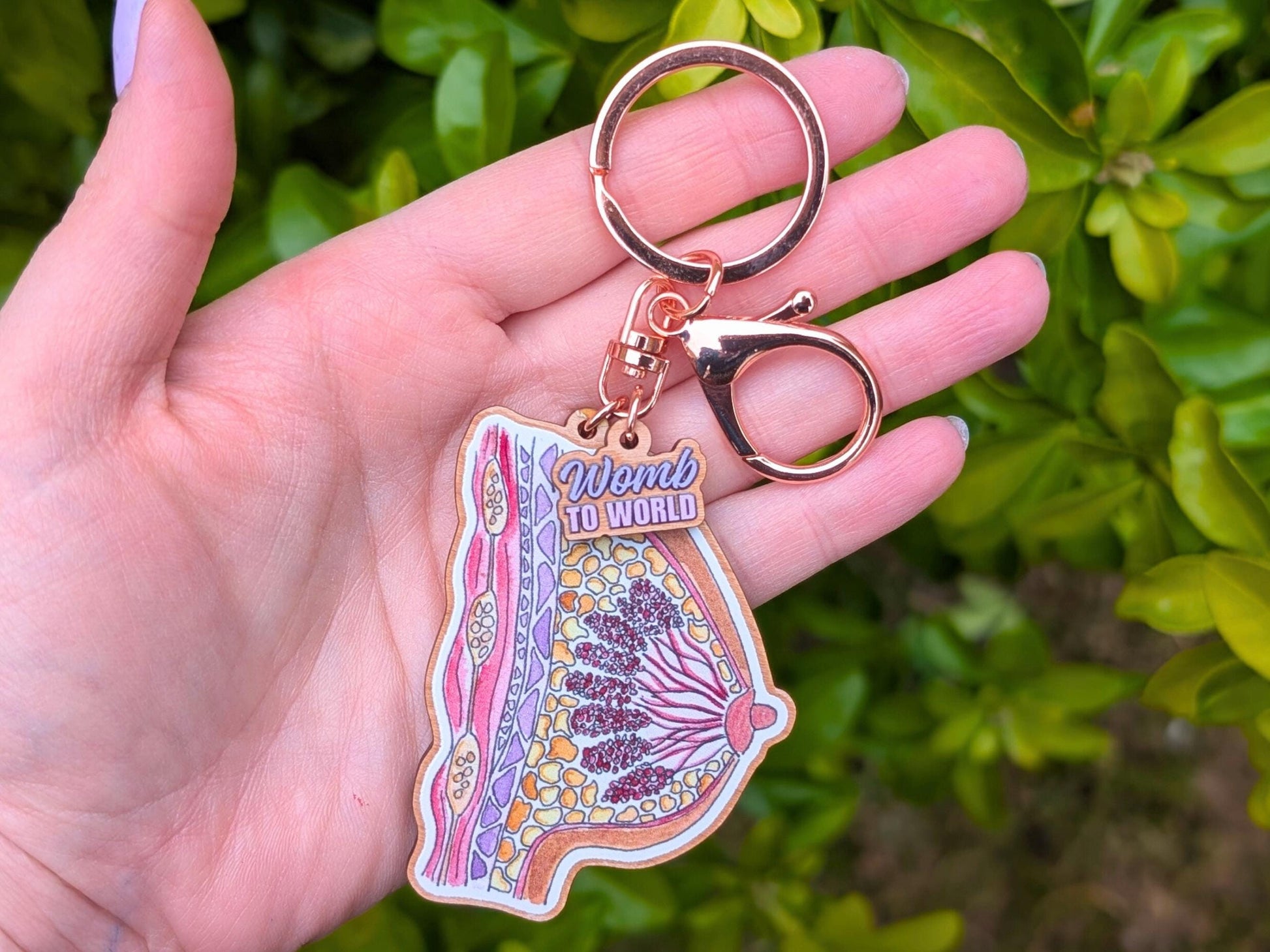 Breast Keyring | IBCLC Keychain Lactation Consultant Gift Idea | Bag Charm | Breastfeeding Supporter | Midwife Keys