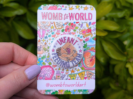 Infant Feeding Team Badge: Breastfeeding Maternity Midwife Lanyard Pin