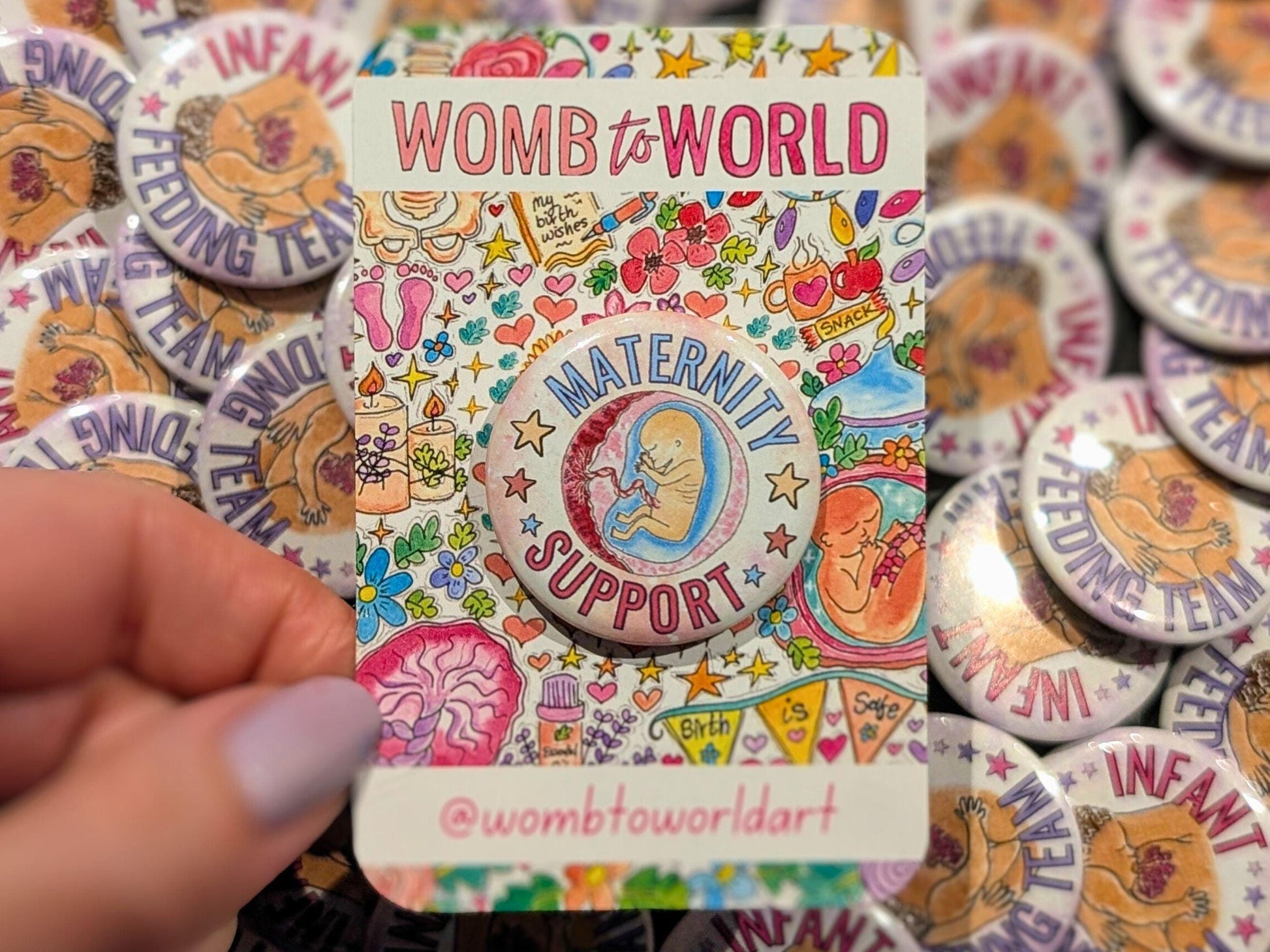 Maternity Support Worker Badge | Metal Button Badge | Maternity Support Gift | Womb to World
