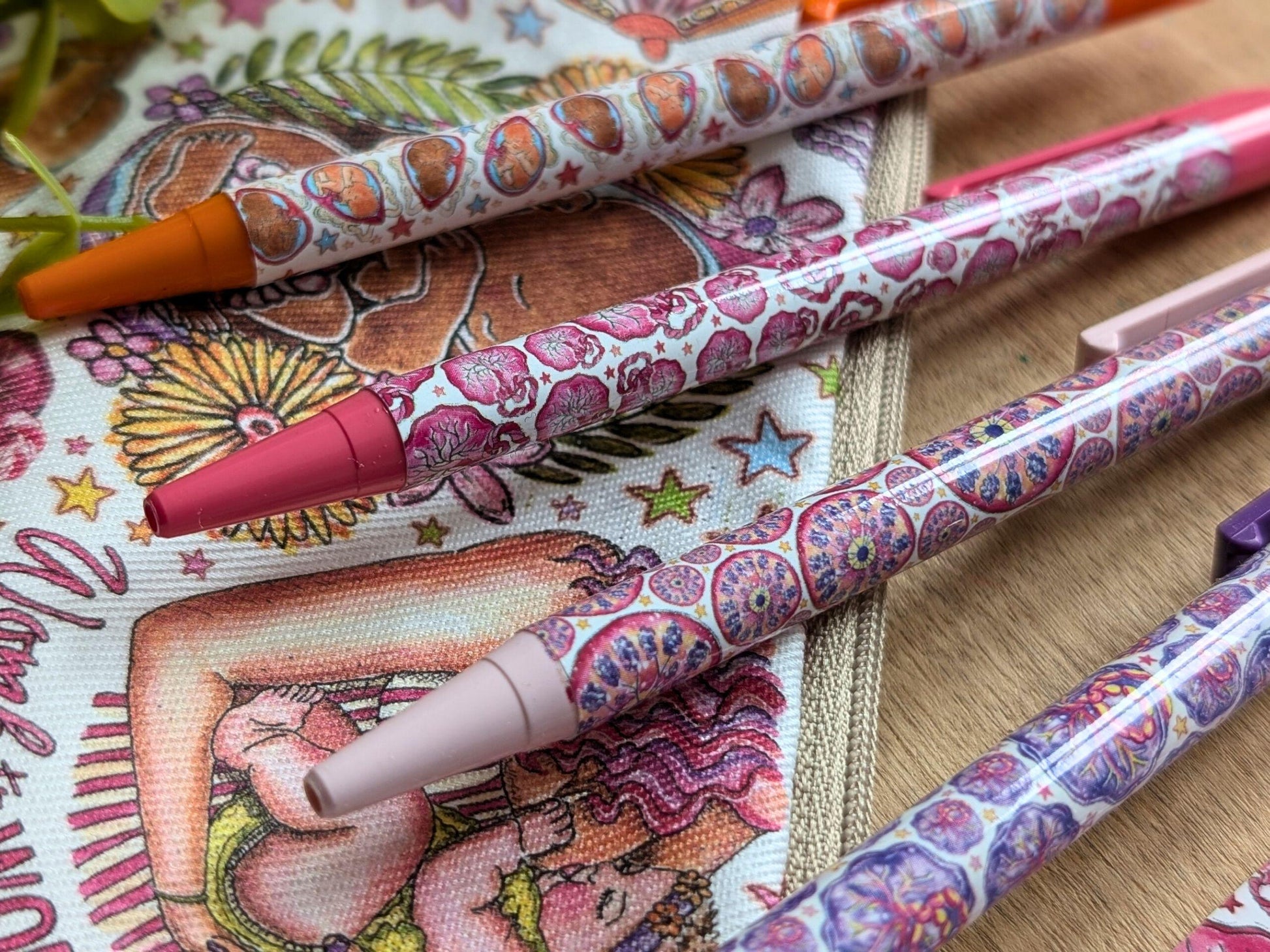 Doula Pen Set | Birthkeeper & OBGYN Pens | Placenta, Breastfeeding Student Midwife Stationery and Pregnancy Gift Ideas