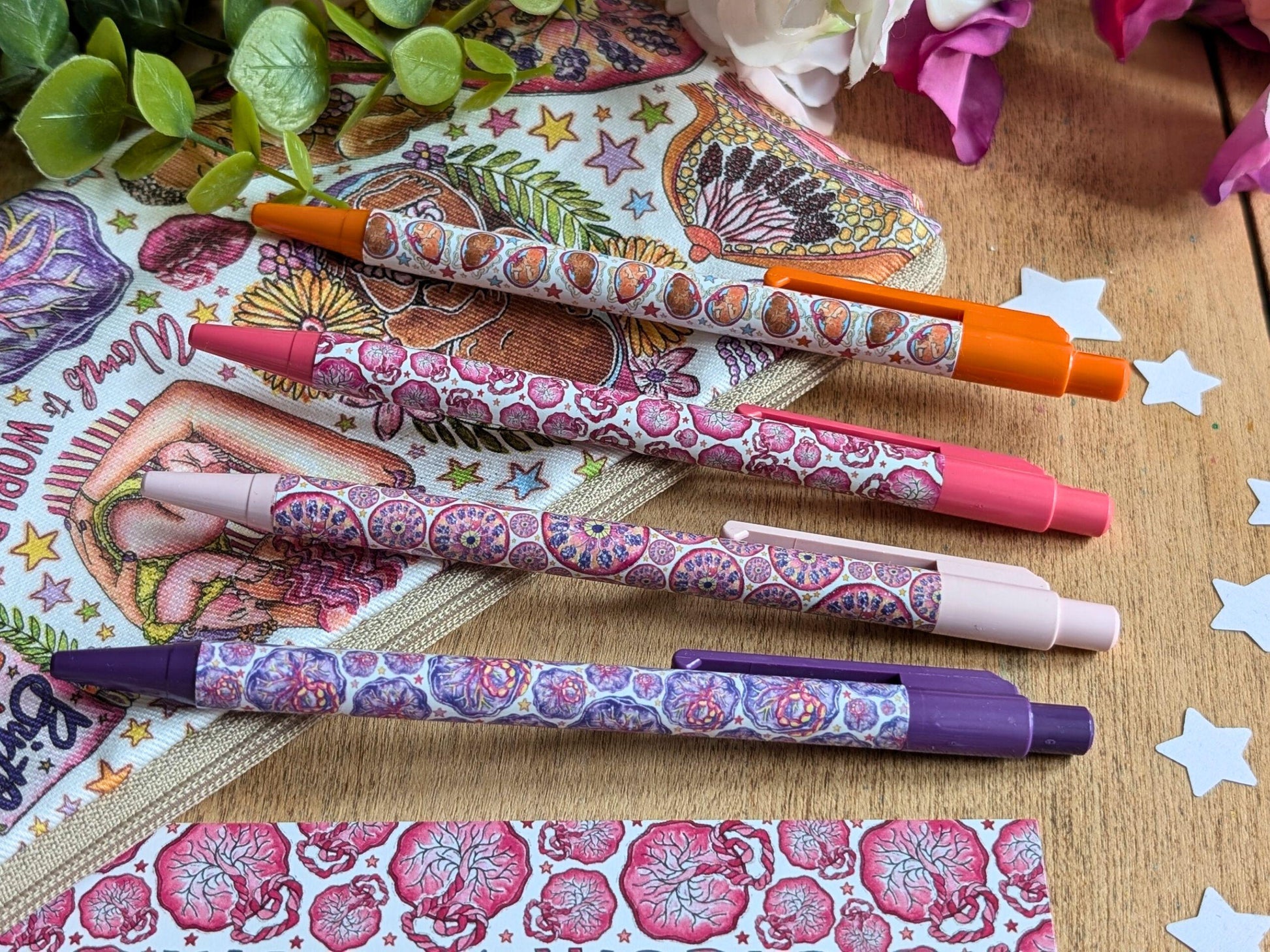 Doula Pen Set | Birthkeeper & OBGYN Pens | Placenta, Breastfeeding Student Midwife Stationery and Pregnancy Gift Ideas