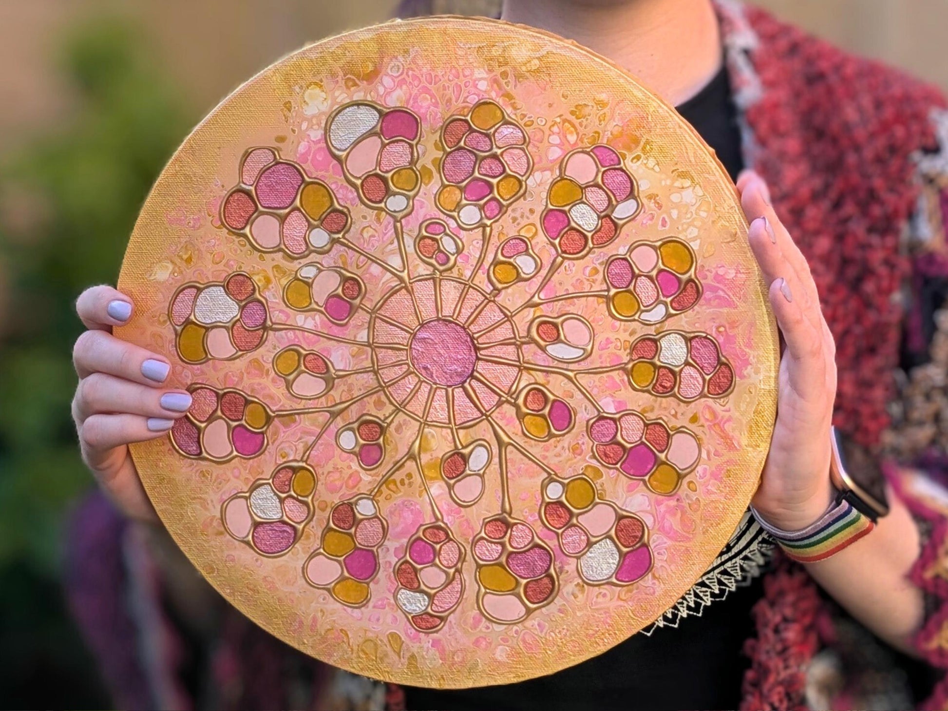 Breast Art Resin 3D Canvas Painting | Acrylic Pour Anatomy Art | Hot Glue | Divine Feminine