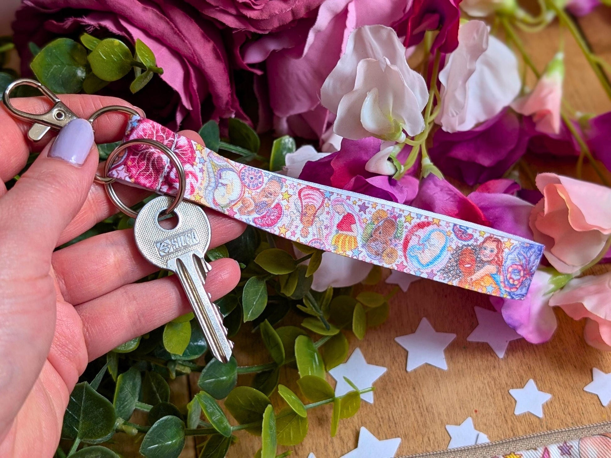 Pregnancy Art Key Fob Wrist Strap