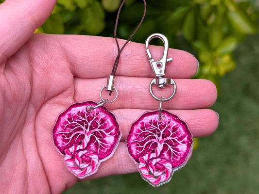 Placenta Charm for Bag, Keychain, Badge Reel, Lanyard or Phone Case