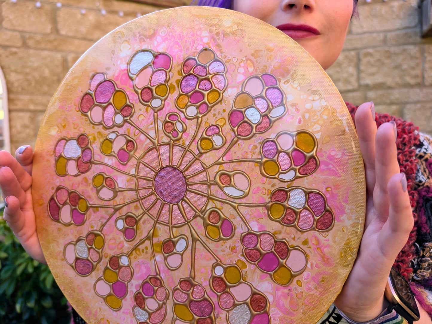 Breast Art Resin 3D Canvas Painting | Acrylic Pour Anatomy Art | Hot Glue | Divine Feminine