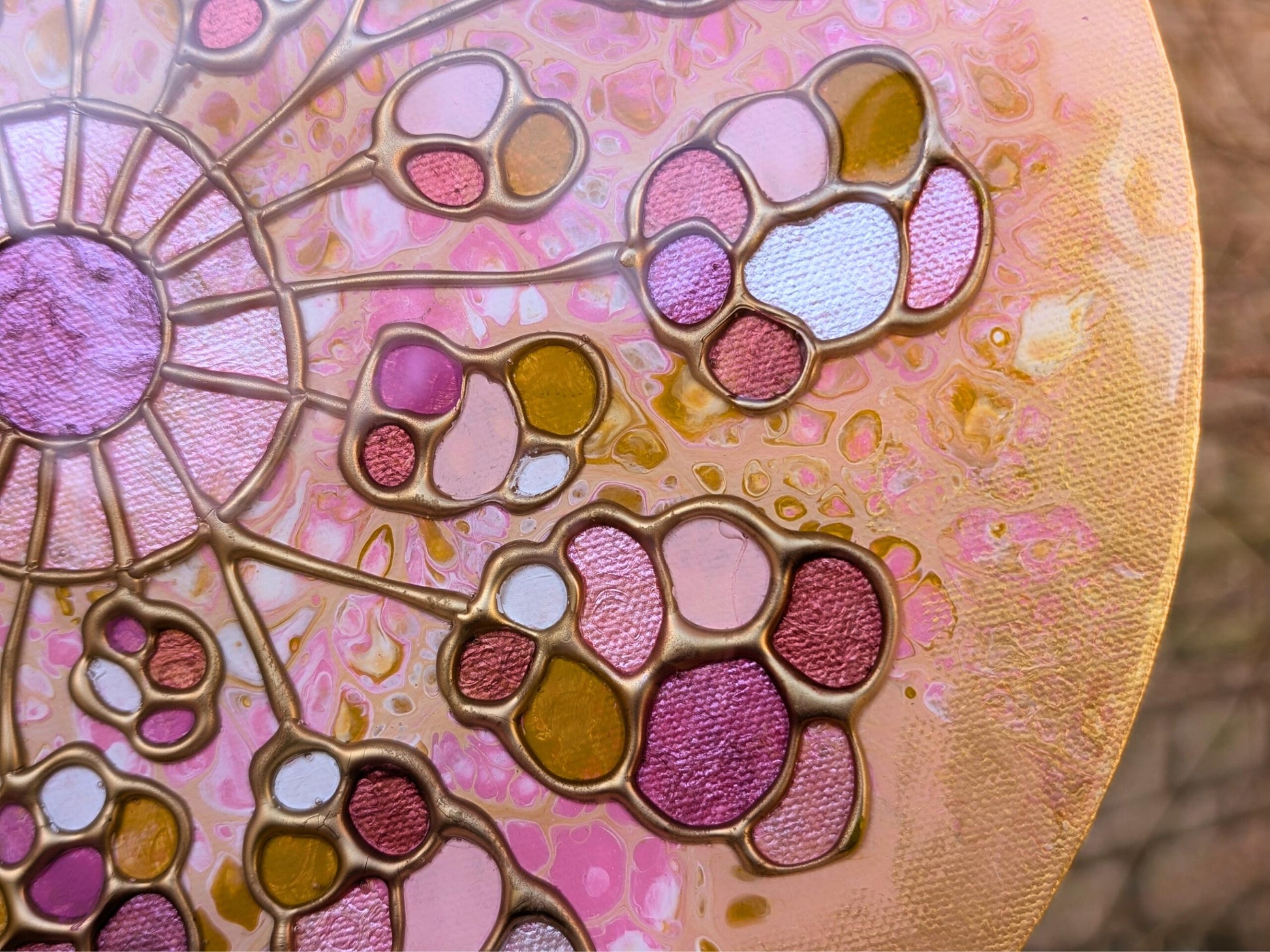 Breast Art Resin 3D Canvas Painting | Acrylic Pour Anatomy Art | Hot Glue | Divine Feminine