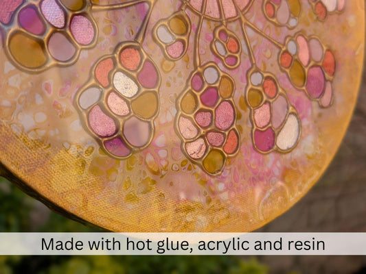 Breast Art Resin 3D Canvas Painting | Acrylic Pour Anatomy Art | Hot Glue | Divine Feminine