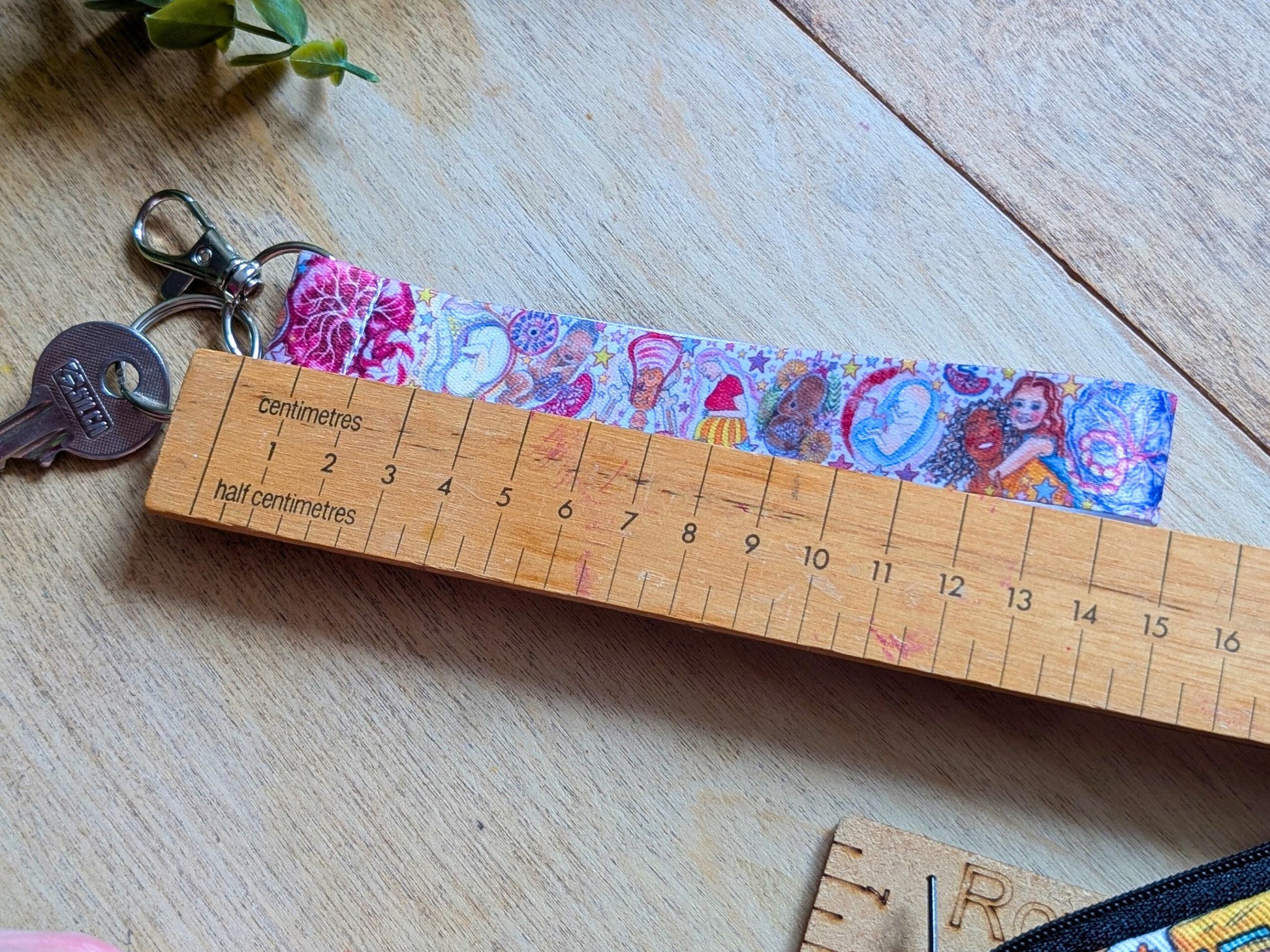 Pregnancy Art Key Fob Wrist Strap