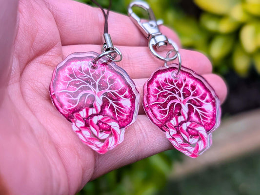 Placenta Charm for Bag, Keychain, Badge Reel, Lanyard or Phone Case