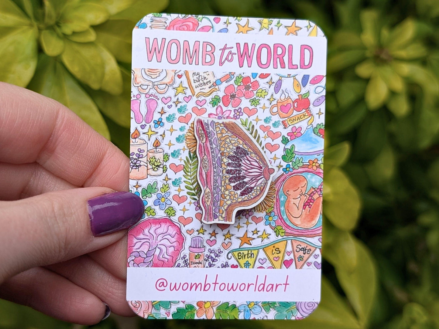 Lactation Consultant Badge | Printed Wooden Breast Pin | IBCLC Breastfeeding Peer Supporter Gift | Breastfeeding Counsellor Pin Badge