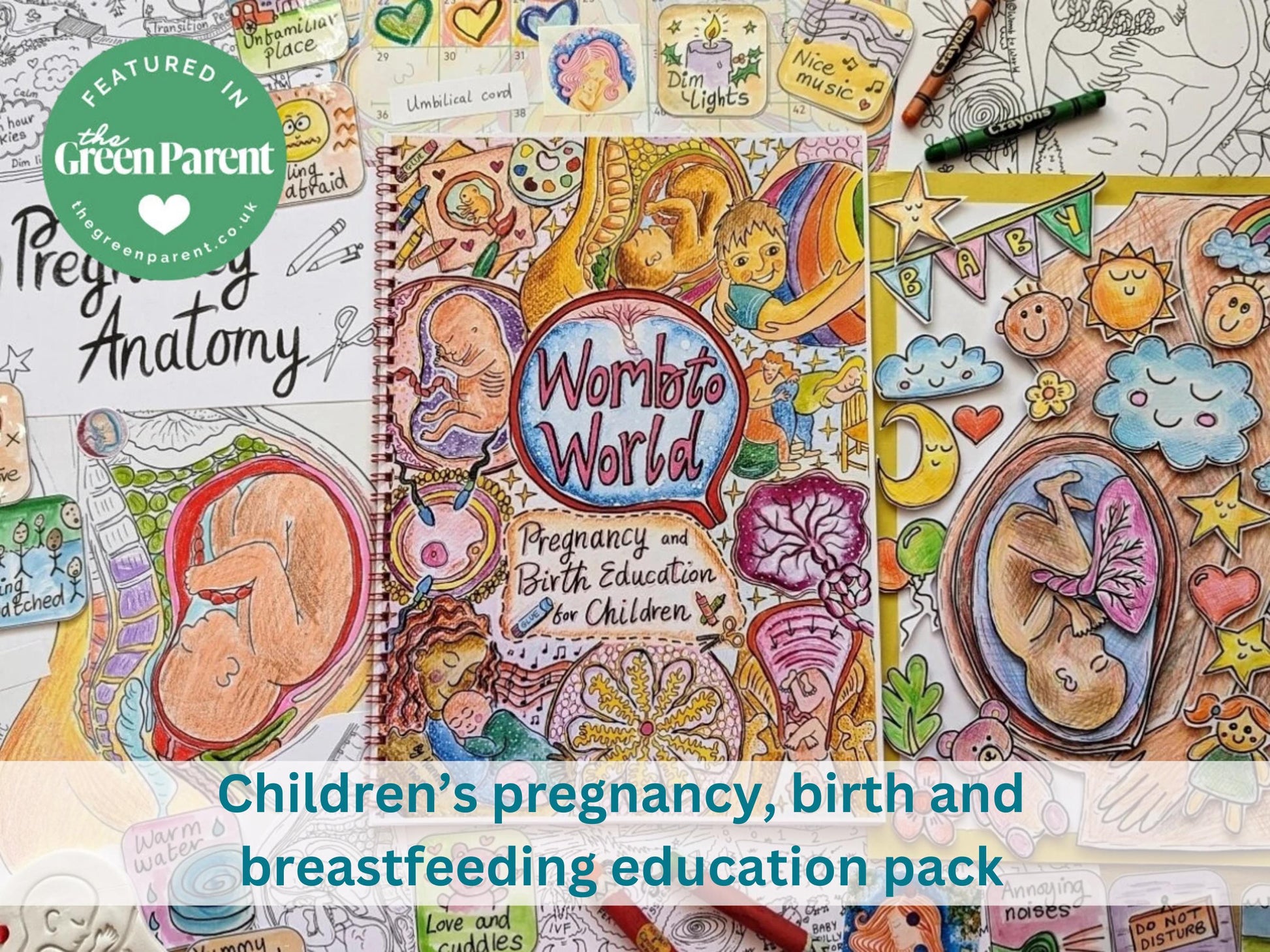 Children&#39;s pregnancy and birth education activity pack by Womb to World Art