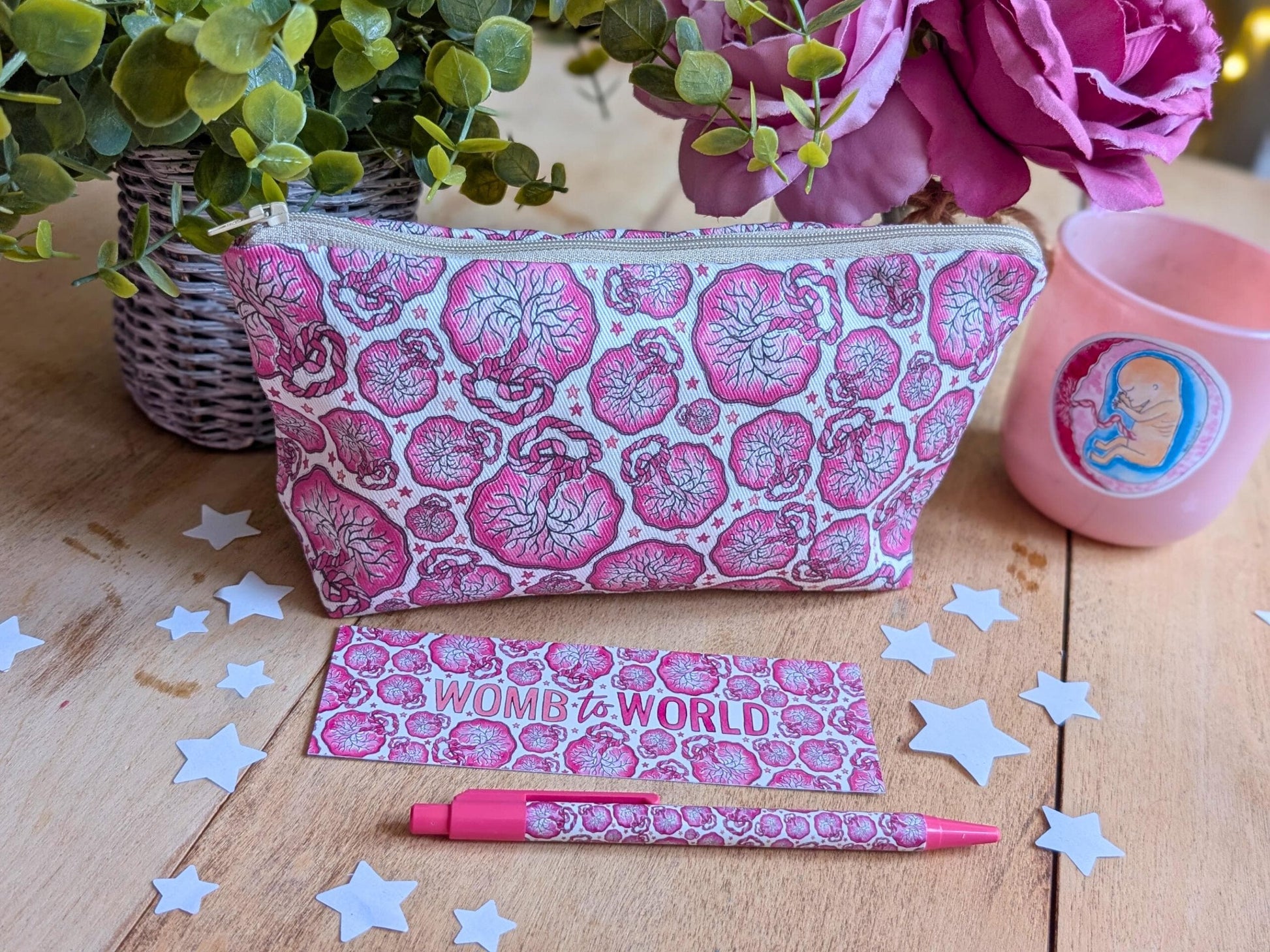 Placenta pencil case for student midwives and doulas