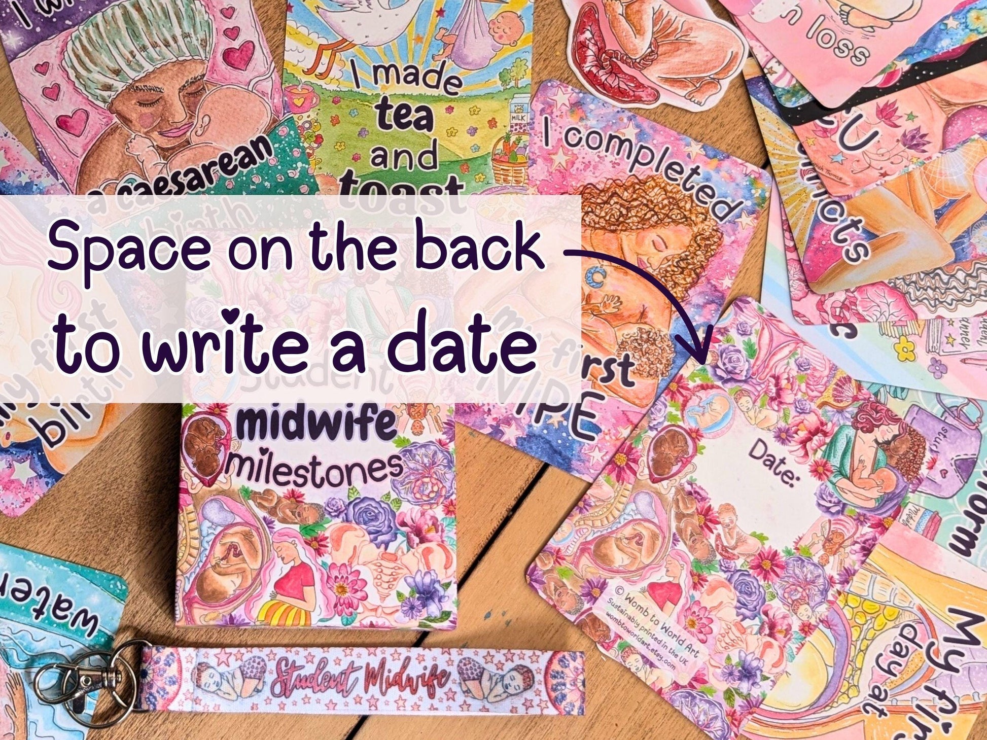 Student Midwife Milestone Cards 50-Card Deck