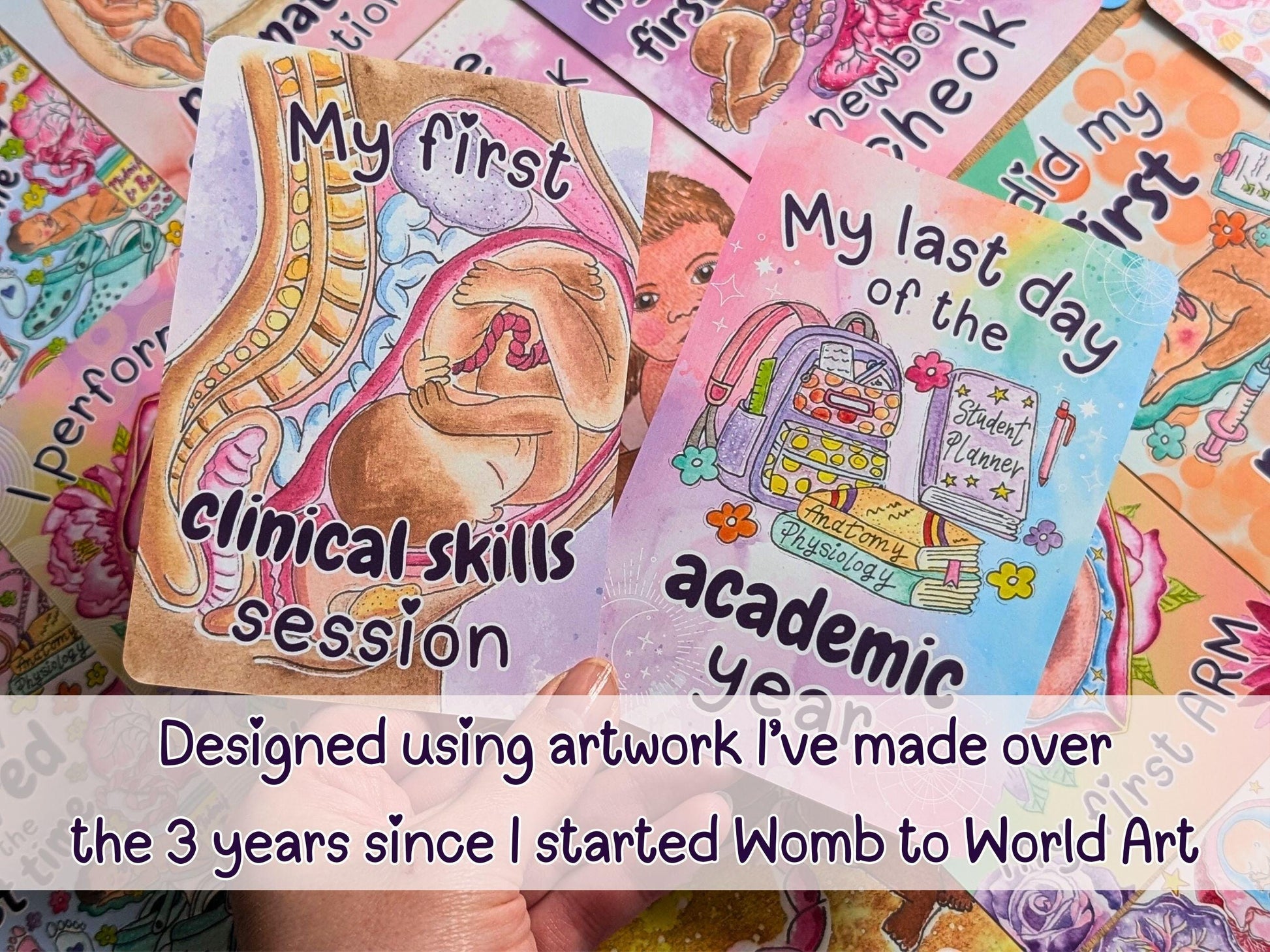 Student Midwife Milestone Cards 50-Card Deck