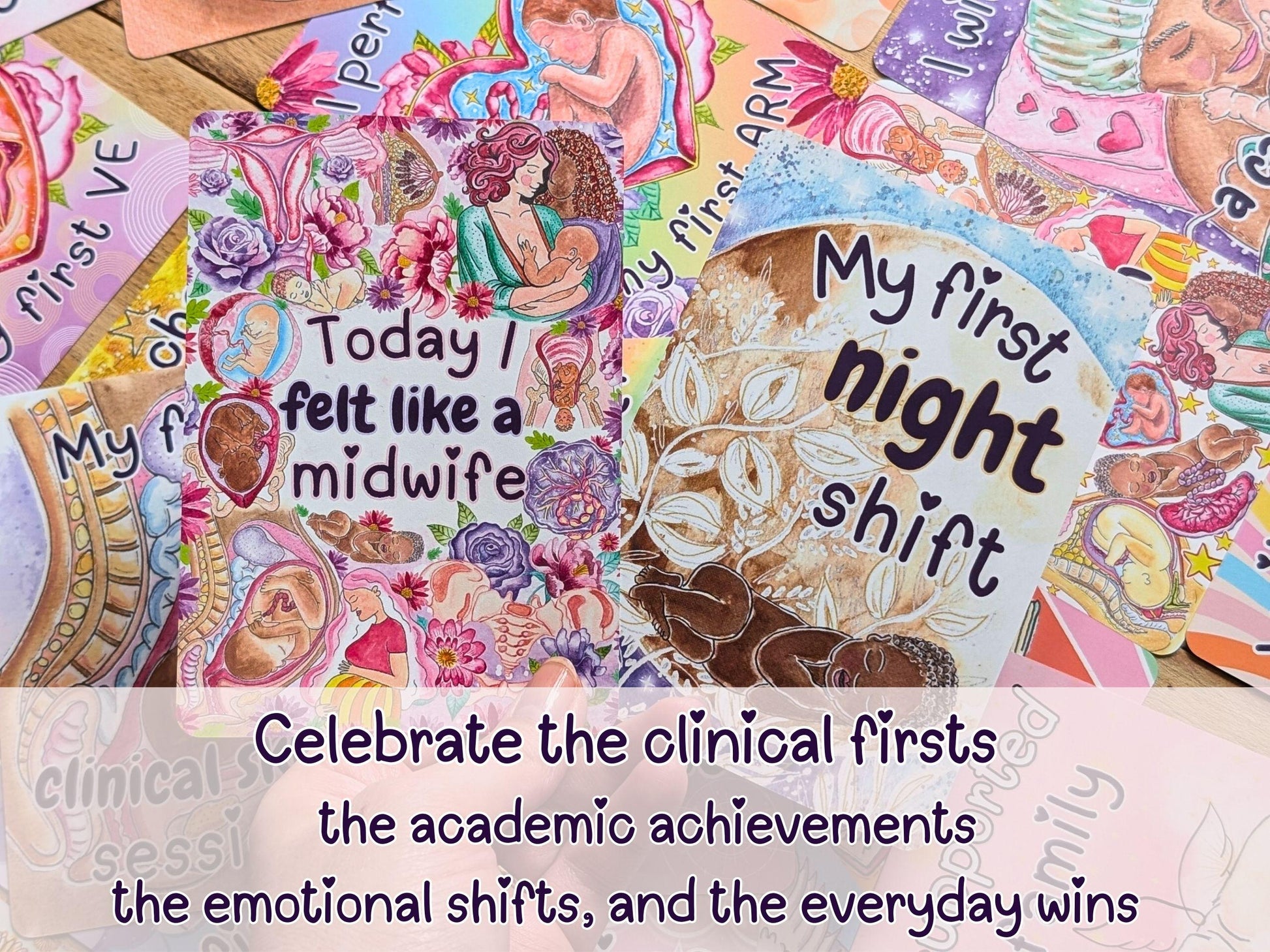Student Midwife Milestone Cards 50-Card Deck