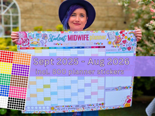 Student Midwife Wall Planner September 2025