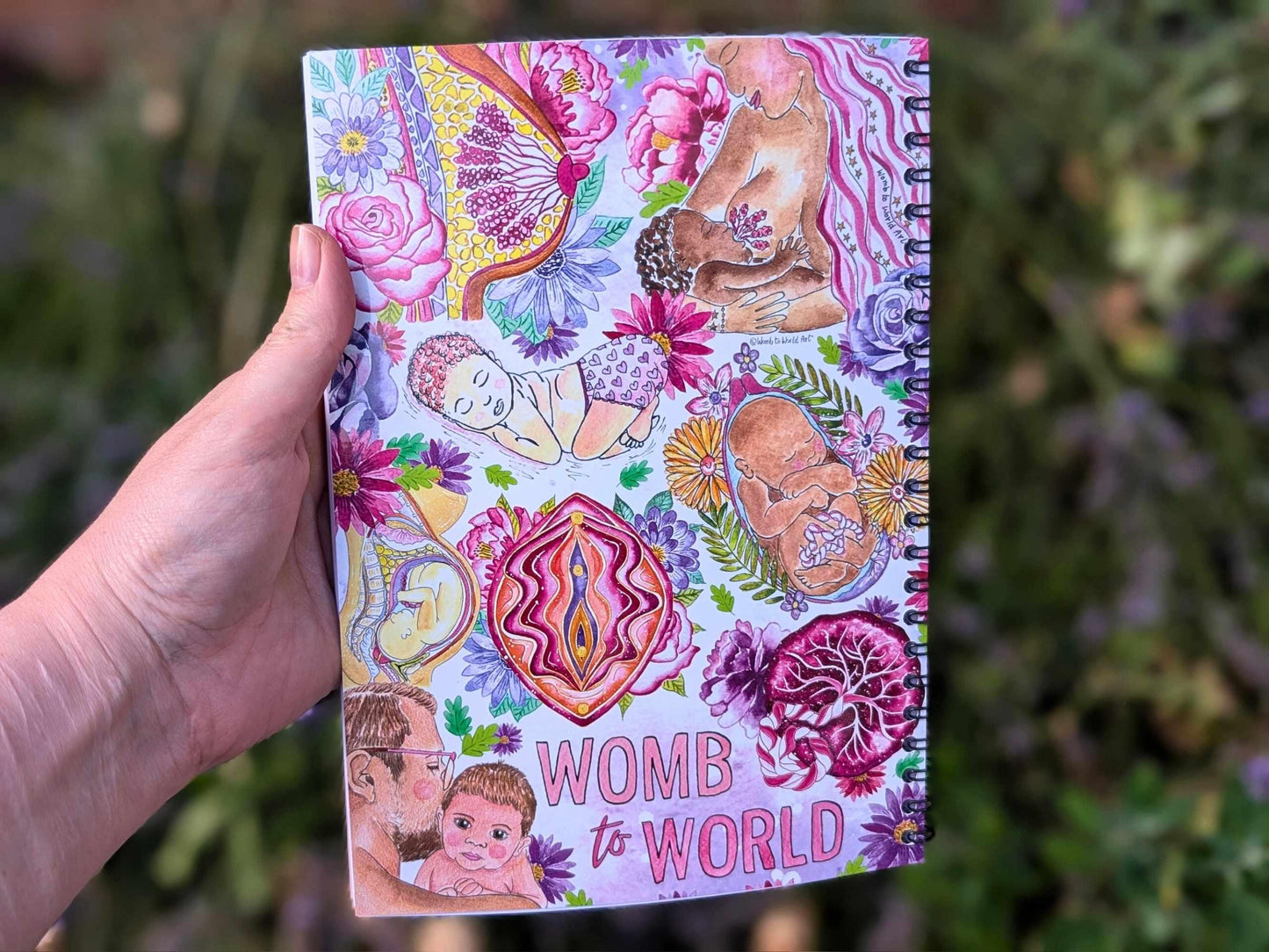 Doula Notebook: A5 Lined Notepad for Doulas with Watercolour Pregnancy Art