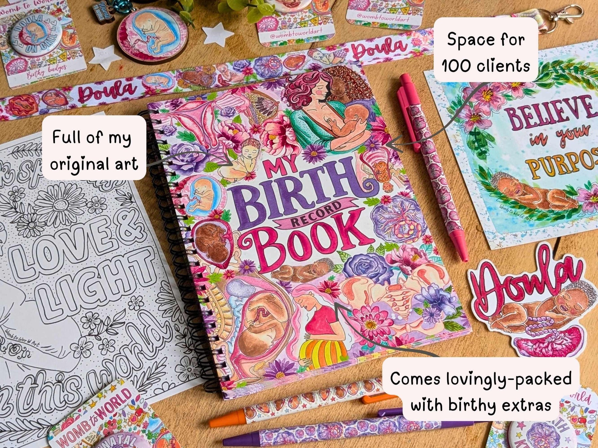 Birth Journal Doula Record Book