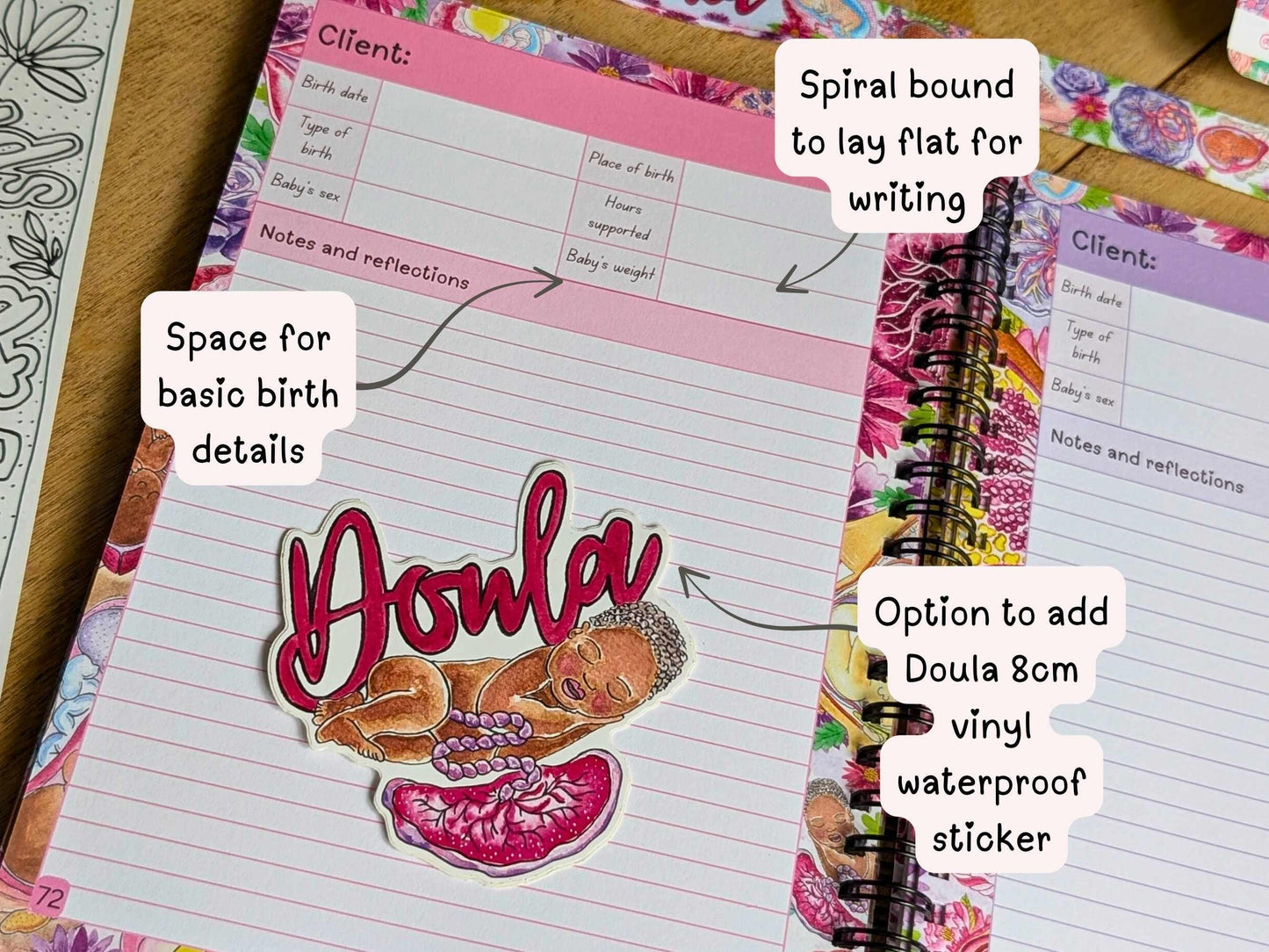 Birth Journal Doula Record Book