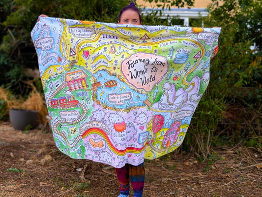 Birth Art Blanket | Antenatal Class Tools | Doula Gift | Midwife | Hypnobirthing | Birthkeeper Gift | Womb to World Art