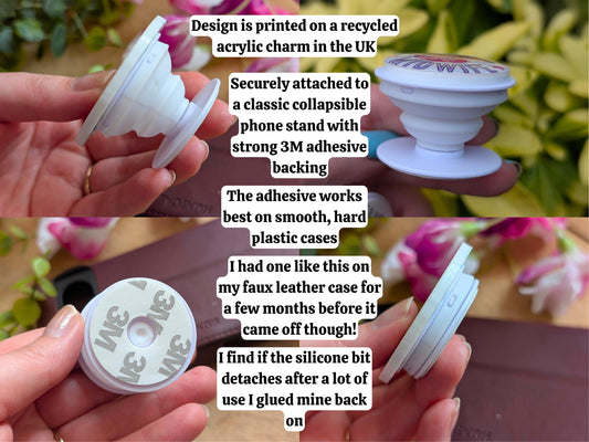 Student Midwife Pop Socket-Style Phone Grip | Resin Eco-Acrylic Phone Holder | Mobile Phone Stand
