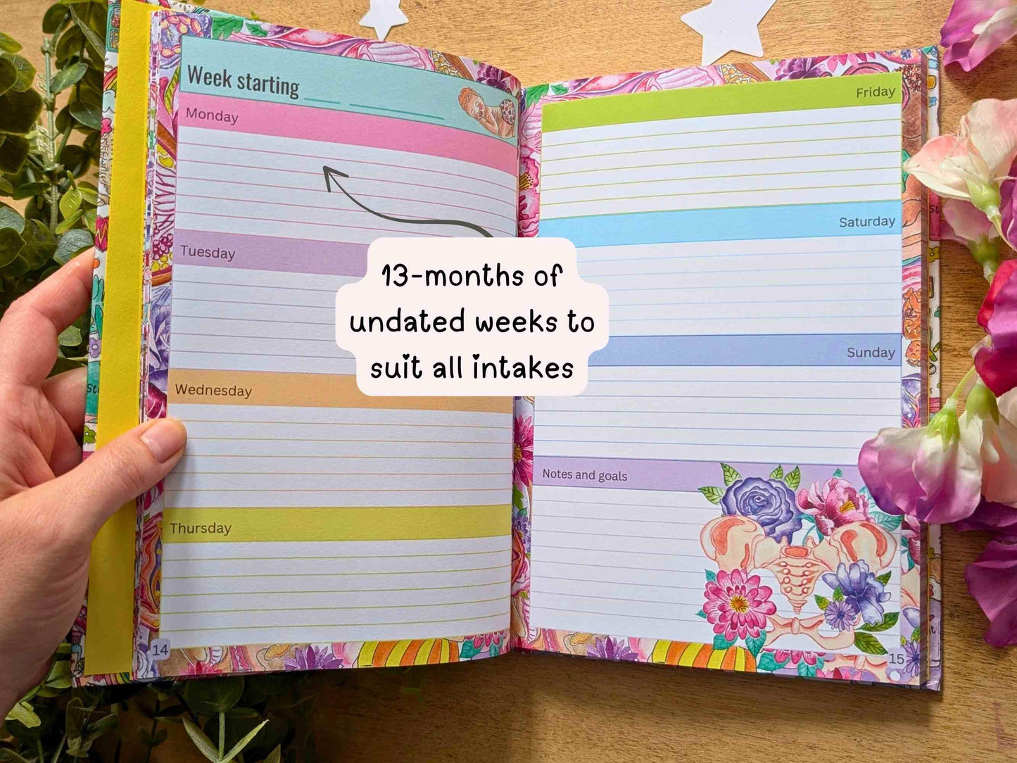 Student Midwife Hardback Planner Undated A5 Notebook