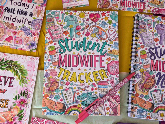 Student Midwife Tracker A5 Booklet: Antenatal, Postnatal, Neonatal, NIPE, Births, Infant Feeding Trackers