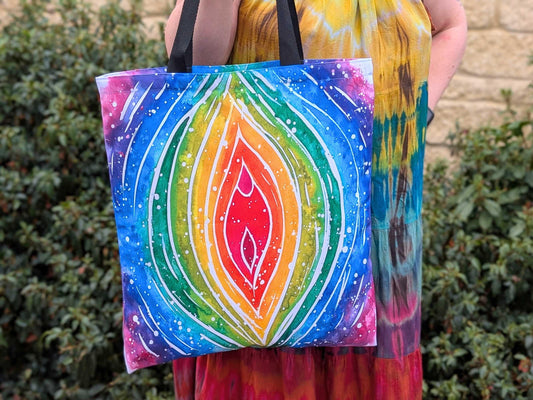 Yoni Art Tote Bag | Tantra | Doula Bag | Womb Healing | Birthkeeper | Midwife Gift | Feminist Art