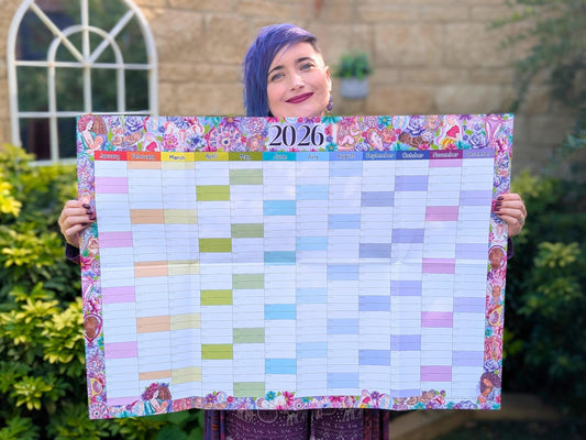 Womb to World 2026 Wall Planner: A1 Calendar for Doulas, Birthworkers, Midwives and Lactation Consultants with Original Motherhood Art