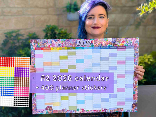 Womb to World 2026 Wall Planner: A2 Calendar for Doulas, Birthworkers, Midwives and Lactation Consultants with Original Motherhood Art