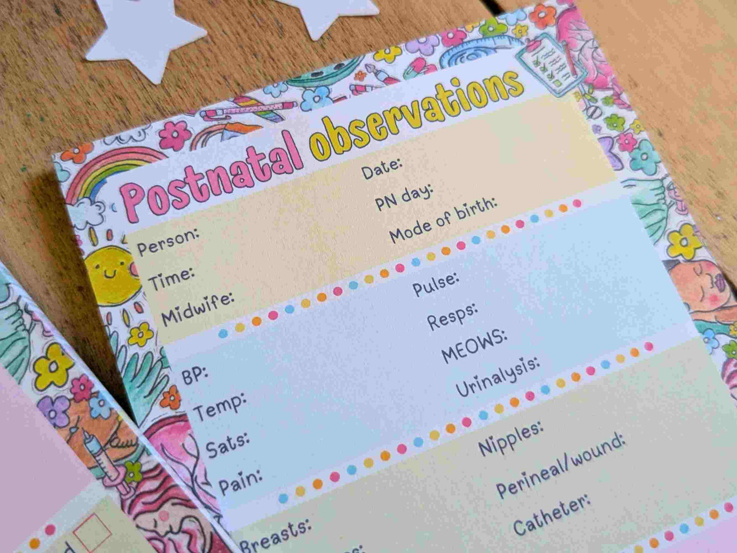 Student Midwife Observation Notepads: Set of 3 Tear-off Pads for Student Midwives Gift Idea