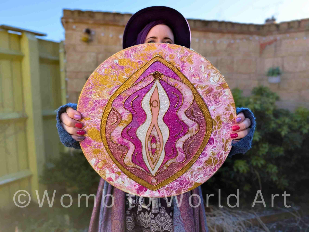 Yoni Art 3D Resin Acrylic Canvas Painting