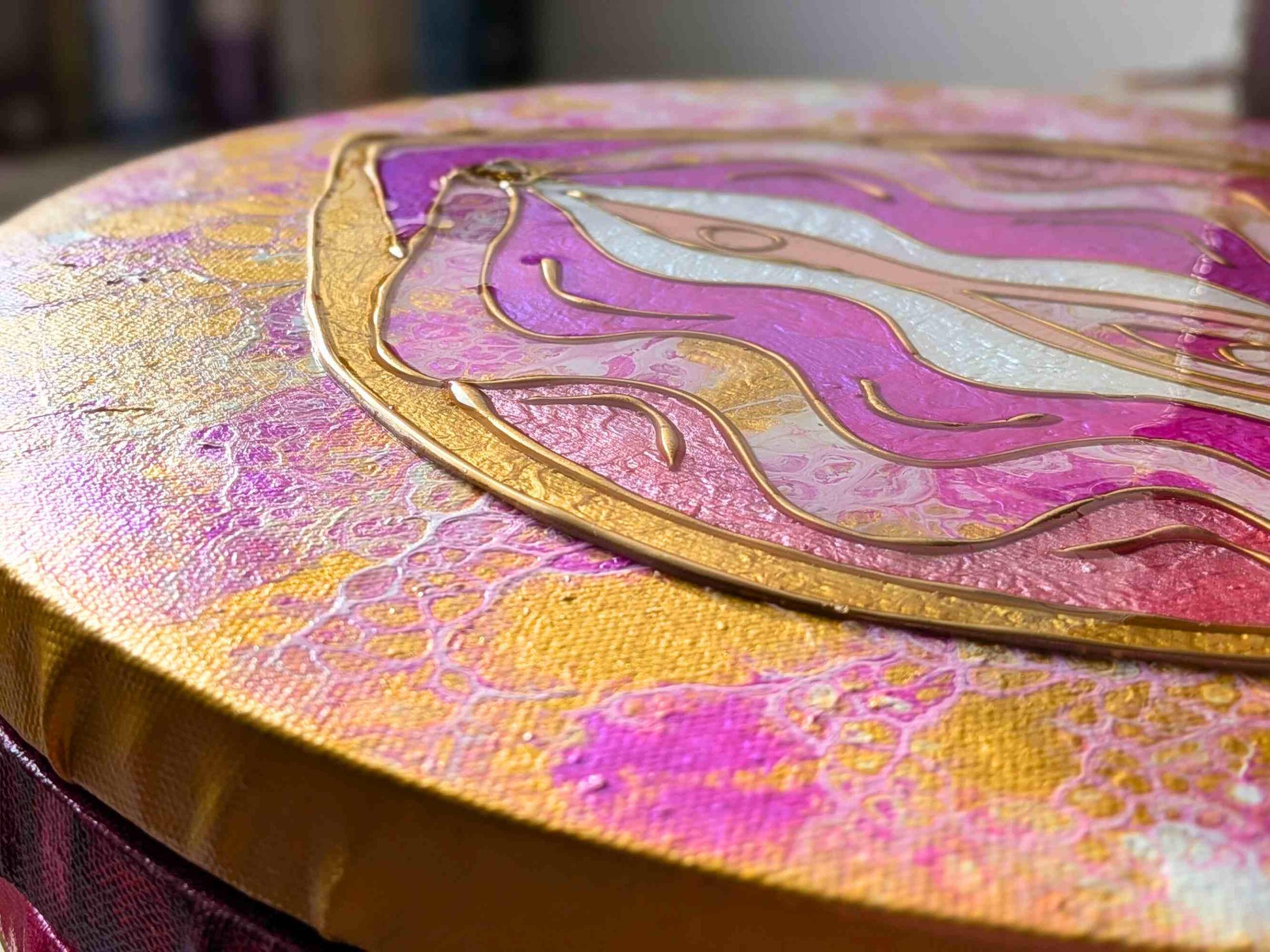 Yoni Art 3D Resin Acrylic Canvas Painting