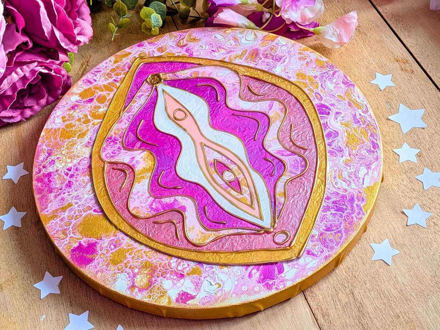 Yoni Art 3D Resin Acrylic Canvas Painting