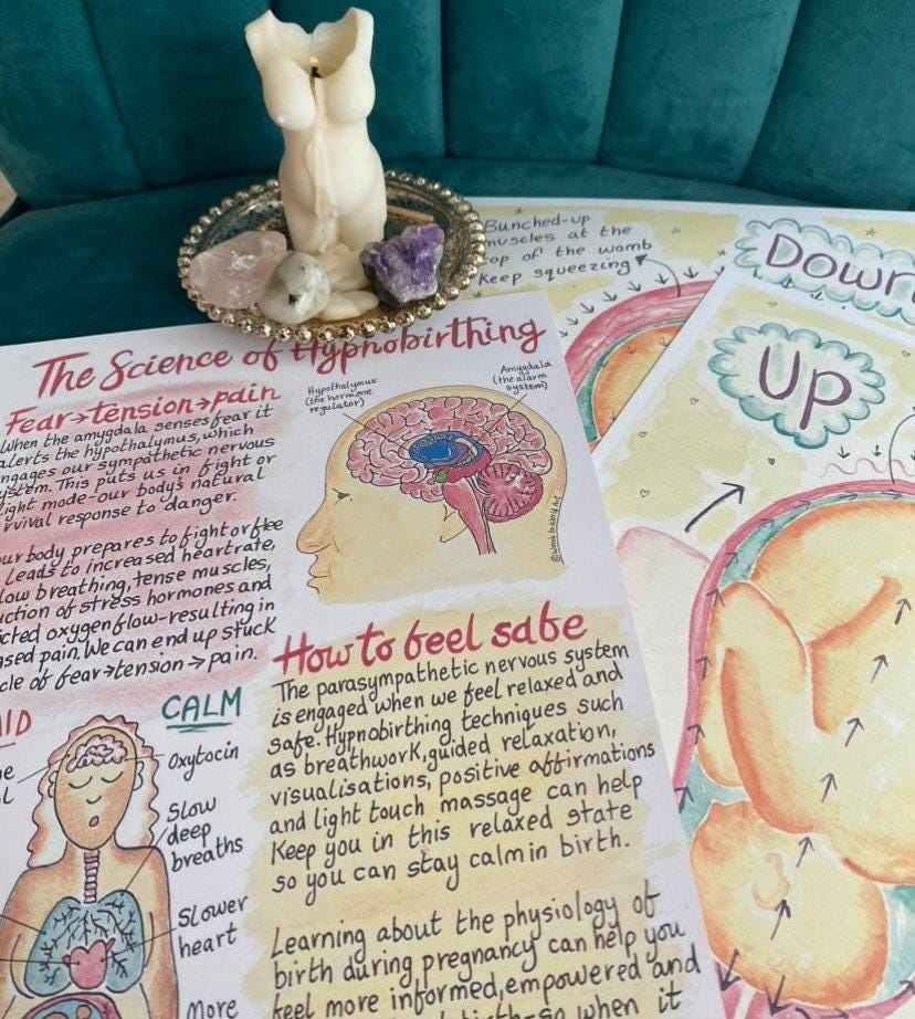 Science of Hypnobirthing Handout: Birth Education Printouts for Doulas and Antenatal Education (PDF Printout)