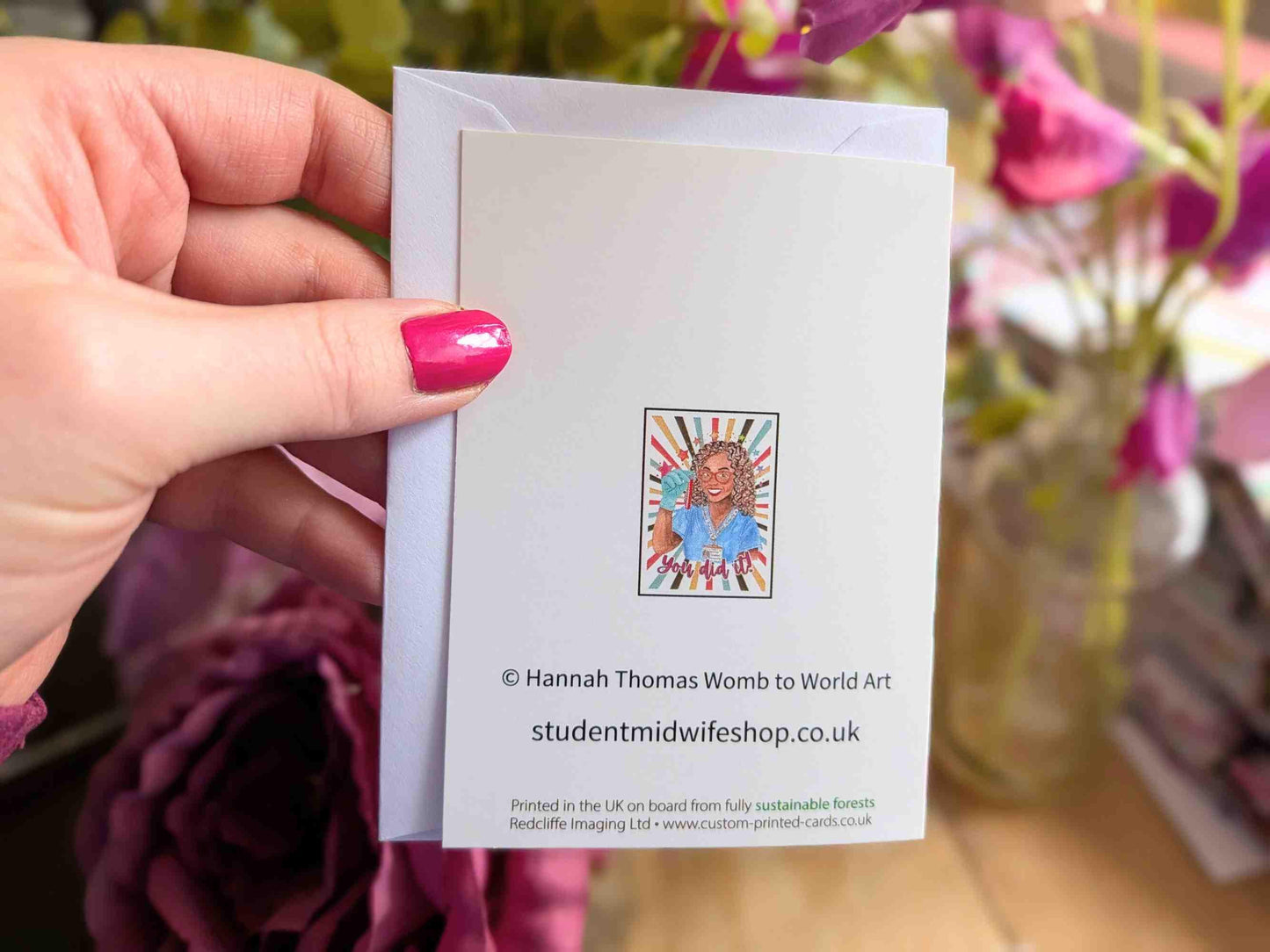 Student Midwife Mini Note Cards Set | A7 Cards for Student Midwives in your Cohort - You Did It Midwifery Cards Gift