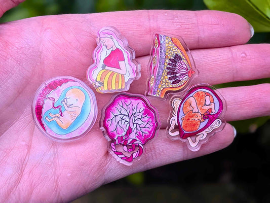 Midwife Croc Charms: Recycled Plastic Shoe Charms, Pregnancy, Breast and Placenta Student Midwife Gifts